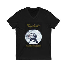 Load image into Gallery viewer, "Whale-chasing Armpit of a Man" Unisex Jersey Short Sleeve V-Neck Tee