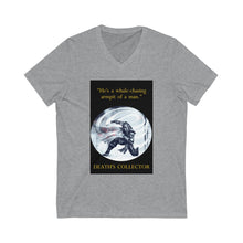 Load image into Gallery viewer, "Whale-chasing Armpit of a Man" Unisex Jersey Short Sleeve V-Neck Tee