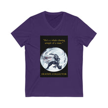Load image into Gallery viewer, "Whale-chasing Armpit of a Man" Unisex Jersey Short Sleeve V-Neck Tee