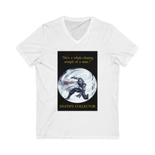 Load image into Gallery viewer, "Whale-chasing Armpit of a Man" Unisex Jersey Short Sleeve V-Neck Tee